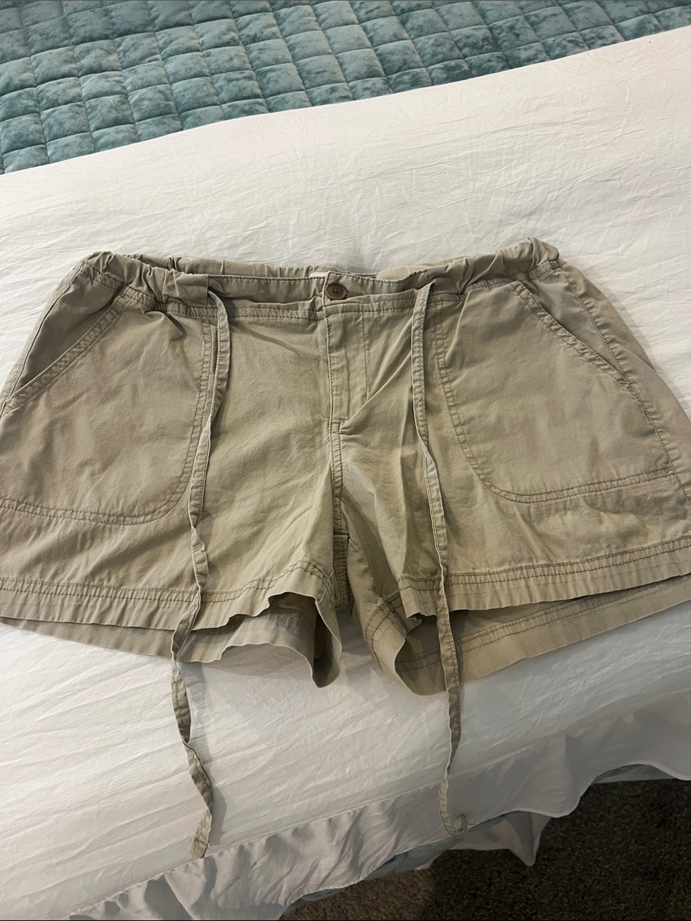Merona Women's Drawstring Utility Shorts - Khaki